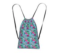 Longzehao Hello Hawaii Print Drawstring Backpack,String Backpack Storage bag for Gym Traveling Sport Beach Swim