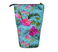 Longzehao Hello Hawaii Print Telescopic Pencil Bag Pen Holder Pop Up Storage Case,Standing Portable pen Case