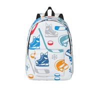 Longzehao Hockey Elements Creative Patterned Print Fashion Canvas Backpack,Casual Light Sport Rucksack Travel Multipurpose Bag, Black, S, Maya Bay Short Sleeve Classic Fit Shirt