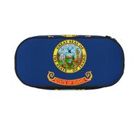 LONGZEHAO Idaho state flag Print Simple rectangle Pen bag Storage case for Office supplies,cosmetics,toiletries