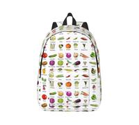 Longzehao Introduction of various vegetables Print Canvas Backpack,Casual Lightweight Sport Rucksack Travel Multipurpose Bag, Black, S, Maya Bay Short Sleeve Classic Fit Shirt