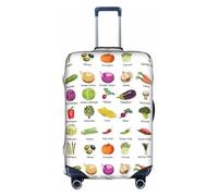 Longzehao Introduction of various vegetables Print Travel Luggage Cover,Elastic Suitcase Cover Protector Fit 18-32 Inch Luggage, White, L