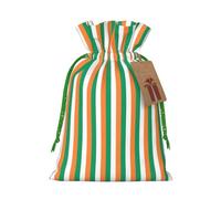 Longzehao Irish flag Print Christmas Drawstring Gift Bags,Gift Wrapping Bag for Xmas Holiday Birthday Party