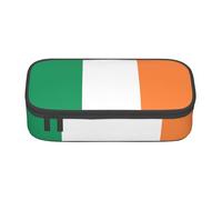 Longzehao Irish flag Print Pencil Case Large Capacity Storage Pouch Holder Office Organizer box Makeup Bag