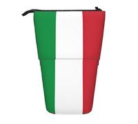 Longzehao Italian flag Print Telescopic Pencil Bag Pen Holder Pop Up Storage Case,Standing Portable pen Case