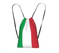 Longzehao italy flag Print Drawstring Backpack,String Backpack Storage bag for Gym Traveling Sport Beach Swim