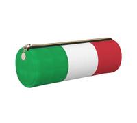 Longzehao italy flag Print Leather Pen Pouch Storage case Makeup Bag Office Stationerys Markers Case.