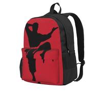 Longzehao karate men Print Casual Backpack for Men and Women,Large Capacity Travel Work Computer Backpacks