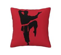 Longzehao Karate Men Print Throw Pillow Covers,Square Decoration Cushion Cases for Couch Bed Car Sofa