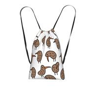 Longzehao Kiwi Birds Cute Print Drawstring Backpack,String Backpack Storage bag for Gym Traveling Sport Beach Swim