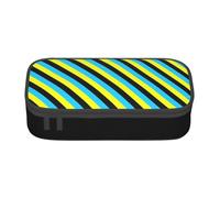 Longzehao Large capacity compartment Flag of the Sultanate of Burongan Print pencil case Storage bag for office supplies, Black, One Size, Art Deco
