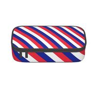 Longzehao Large Capacity Compartment French Flag Print Pencil Case Storage for Stationery, Black, One Size, Art Deco, Black, One Size, Art Deco, blackone, One size, Art Deco