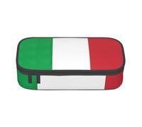 Longzehao Large capacity compartment italy flag Print pencil case Storage bag for office supplies