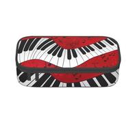 Longzehao Large capacity compartment Music Note Piano Print pencil case Storage bag for office supplies