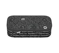 Longzehao Large Capacity Compartment Supernatural Inspiration Print Pencil Case Storage for Stationery, Black, One Size, Art Deco, Black, One Size, Art Deco, blackone, One size, Art Deco
