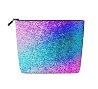 Longzehao Large Capacity Glitter Sequin Spot Print Fake Hemp,Makeup Bag,Travel Bag Pouch,Toiletry Bag with Zipper., Black, One Size, Black, One Size