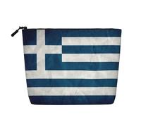 Longzehao Large Capacity gr lag Print Fake Hemp,Makeup Bag,Travel Bag Pouch,Toiletry Bag with Zipper