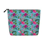 Longzehao Large Capacity Hello Hawaii Print Fake Hemp,Makeup Bag,Travel Bag Pouch,Toiletry Bag with Zipper