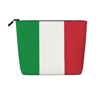 Longzehao Large Capacity Italian flag Print Fake Hemp,Makeup Bag,Travel Bag Pouch,Toiletry Bag with Zipper