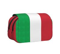 Longzehao Large Capacity italy flag Print Pen Case Organizer Makeup Office Pouch Multi-functional Storage Bag