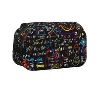 Longzehao Large Capacity Math Formula Print Pen Case Organizer Makeup Office Pouch Multi-functional Storage Bag