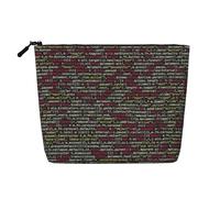 Longzehao Large Capacity Programmer Programming Code Print Fake Hemp,Makeup Bag,Travel Bag Pouch,Toiletry Bag with Zipper., Black, One Size, Black, One Size