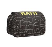 Longzehao Large Capacity school math Print Pen Case Organizer Makeup Office Pouch Multi-functional Storage Bag