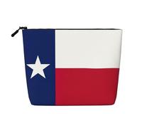 Longzehao Large Capacity Texas State Flag Print Fake Hemp, Cosmetic Bag, Suitcase Pocket Suitcase, Toiletry Bag with Zipper, Black, One Size Black, One Size, Black, One Size, blackone, One size
