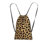 Longzehao Leopard Animal print Print Drawstring Backpack,String Backpack Storage bag for Gym Traveling Sport Beach Swim