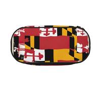 LONGZEHAO maryland flag Print Simple rectangle Pen bag Storage case for Office supplies,cosmetics,toiletries