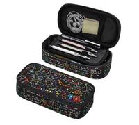 Longzehao Math Formula Print Big Capacity Pencil Case Storage Organizer Makeup Bag Office Stationery Pouch