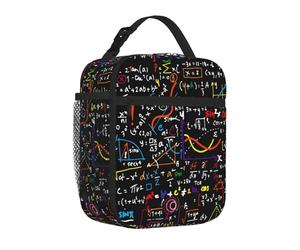 Longzehao Math Formula Print Lunch bag for Men Women Durable Reusable Adults Lunch Box for Work Picnic Travel