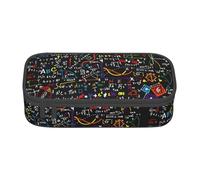 Longzehao Math Formula Print Pencil Case Large Capacity Storage Pouch Holder Office Organizer Box Makeup Bag