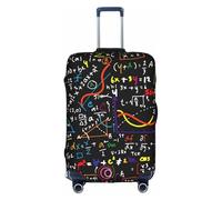 Longzehao Math Formula Print Travel Luggage Cover,Elastic Suitcase Cover Protector Fit 18-32 Inch Luggage, White, L