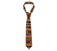 Longzehao Men's african weaving Print Necktie silk tie cufflinks for official work business Formal wedding.