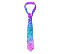 Longzehao Men's Glitter Sequin Spot Print Necktie silk tie cufflinks for official work business Formal wedding.