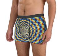 Longzehao Mens spiral optical illusion gif Print Boxer Briefs,Microfibre Stretch Fit Underwear shorts Gents for Everyday Wear, Black, XXL