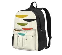 Longzehao mid century modern prints Print Casual Backpack for Men and Women,Large Capacity Travel Work Computer Backpacks