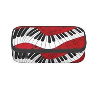 Longzehao Music Note Piano Print Pencil Case Large Capacity Storage Pouch Holder Office Organizer box Makeup Bag