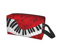 Longzehao Music Note Piano Print Travel Storage Bag for men women,Portable Toiletry Bag Large Capacity Organizer