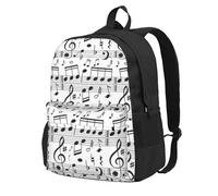 Longzehao Music Note Print Casual Backpack for Men and Women,Large Capacity Travel Work Computer Backpacks