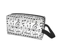 Longzehao Music Note Print Travel Storage Bag for men women,Portable Toiletry Bag Large Capacity Organizer