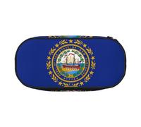 LONGZEHAO New Hampshire state flag Print Simple rectangle Pen bag Storage case for Office supplies,cosmetics,toiletries