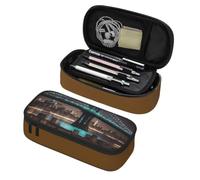 Longzehao New York Manhattan Bridge Night Print Big Capacity Pencil Case Storage Organizer Makeup Bag Office Stationery Pouch