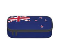 Longzehao New Zealand Flag Print Pencil Case Large Capacity Storage Pouch Holder Office Organizer box Makeup Bag
