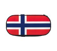 LONGZEHAO Norwegian flag Print Simple rectangle Pen bag Storage case for Office supplies,cosmetics,toiletries