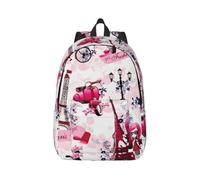 Longzehao Paris Eiffel Tower France Print Canvas Fashions Backpack,Casual Lightweight Sport Rucksack Travel Multipurpose Bag, Black, M, Maya Bay Short Sleeve Classic Fit Shirt
