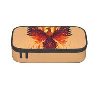 Longzehao Phoenix Print Pencil Case Large Capacity Storage Pouch Holder Office Organizer box Makeup Bag