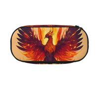 LONGZEHAO Phoenix Print Simple rectangle Pen bag Storage case for Office supplies,cosmetics,toiletries