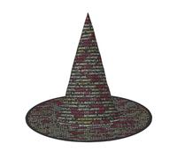Longzehao Programmer Programming Code Print Halloween Costume Witch Hat Adults Cosplay carnival party Costume Accessories